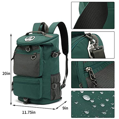 Kalesi Gym Duffle Bag Backpack 4-Way Waterproof with Shoes Compartment for travel Sport Hiking laptop (Green) - color: Green