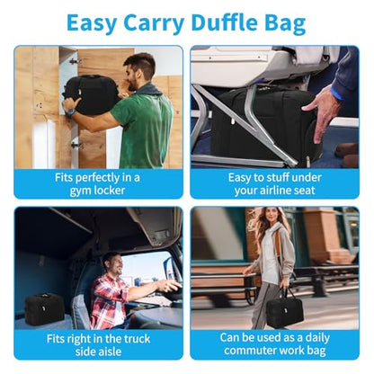 Apenze Small Gym Bag 14 inch lightweight Carry On Mini Duffel Bag with Shoe Compartment for Travel Sport - Black - color: Black