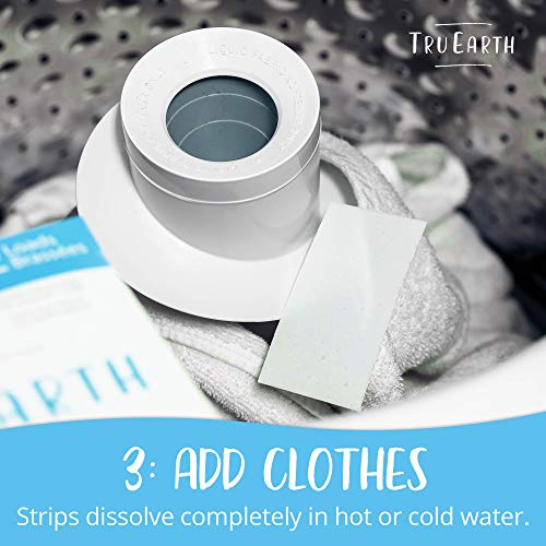 Tru Earth Compact Dry Laundry Detergent - Up to 128 Loads (64 Sheets) - Paraben-Free - Original Eco-Strip Liquidless Detergent, Travel - Fresh Linen | Packaging May Vary - size: 64 Count (Pack of 1)