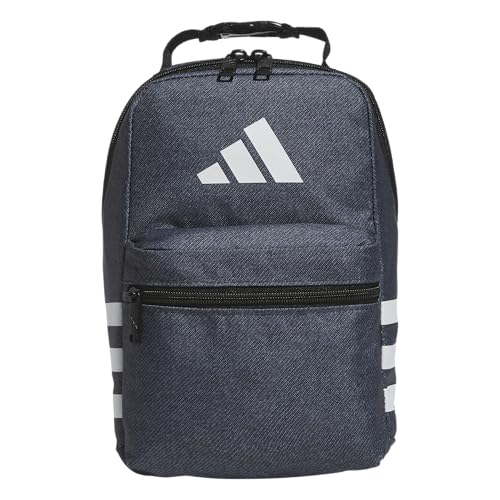 adidas Kids Santiago Lunch Bag – Insulated Cooler Lunchbox for Girls & Boys, 8L, Clear Sky Blue/White/3, One Size - color: Clear Sky Blue/White/3