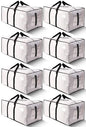 HOMESURE Supports 200lbs Heavy Duty Moving Bags - Strong Zipper & Wrap-Around Handles - Water-Resistant Storage Totes, Durable Alternative to Moving Boxes - 8 Pack - Semi-Transparent - color: Semi-Transparent