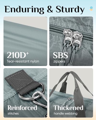 For Frontier Airlines Personal Item Travel Bag 18 x 14 x 8 Inches, Foldable Under Seat Duffel Bags for Spirit Airplane 14 x 18 x 8 Inches, Minimalist Overnight Bag for Women or Men Air Travel [Grey]