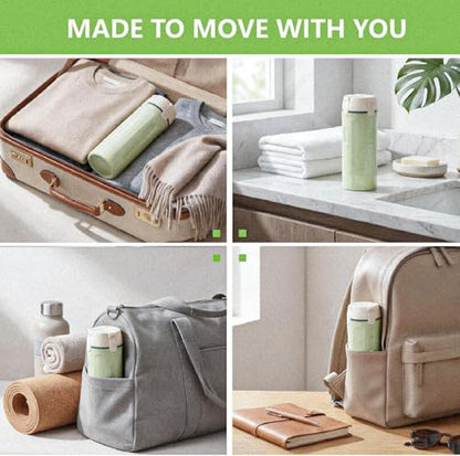 Travel Dispenser Set, 4 Pack 30ml Leak Proof Portable Bottles for Shampoo, Lotion, Conditioner, Cream, with Label Stickers (1, Green) - color: Green