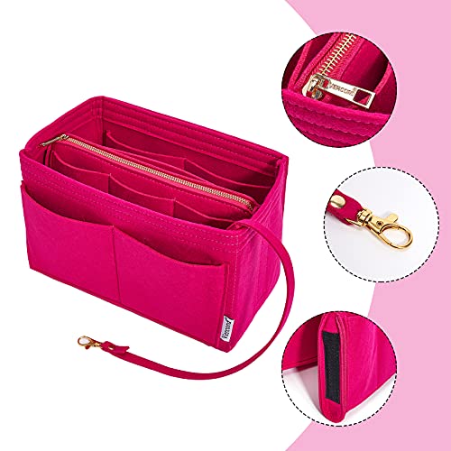 Vercord Felt Organizer Insert For Purse Handbag Tote Bag In Bag Inside Shaper Divider Neo Rose Small - color: A Rose, size: Small