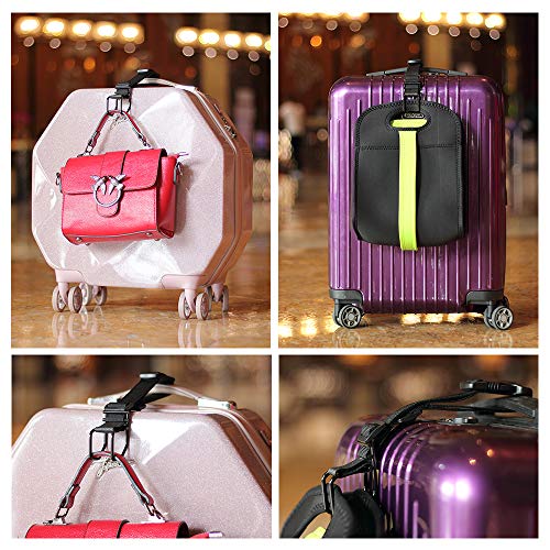 J Hook Luggage Strap Add a Bag Hook Hanger Strap, Adjustable attaches Briefcase Together (Black-Normal Size) - size: Small size/Standard buckle