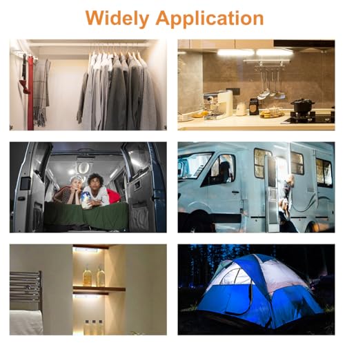 LYCARESUN 3 Pack Motion Activated RV Step Lights,10 LED Battery Operated Magnetic Wireless LED Step Lights Strip, Motion Sensor Night Light Bar for Motorhome Travel, Travel Trailers, Camper