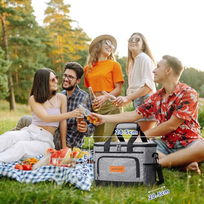 Insulated Cooler Bag for Men Women, 15L Soft Cooler Bag with Adjustable Shoulder Strap, Leakproof for Work, Camping, Travel, Picnic