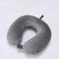 Travel Neck Pillow for Airplane, Car, Office, and Home | 100% Memory Foam U-Shaped Neck Pillow with Soft Washable Cover, Includes Travel Bag, Earplugs & Sleep Eye Mask | for Adults & Kids (Gray) - color: Gray