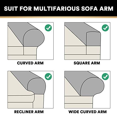 PrinceDeco 2 Pack Thick Velvet Stretch Armrest Covers for Chairs and Sofas Armchair Covers for Arms Couch Arm Covers Armrest Covers for Sofa Non Slip, Navy - color: Navy