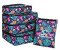 5 Set Packing Cubes for Travel Large Suitcase Luggage Organizer Bags Travel Accessories Vacation 4 Cubes 1 Laundry Pouch Bag - color: Pineapple