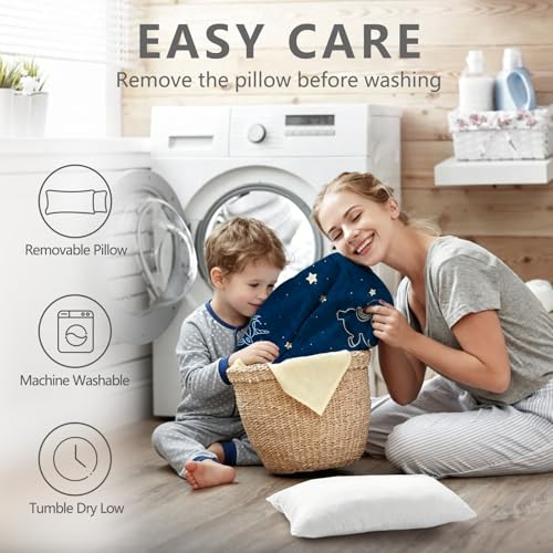 Primlect Thickened Toddler Nap Mat with Removable Pillow and Minky Blanket, Extra Large 55''x35'' Sleeping Bag, Washable, Roll up, Perfect for Daycare, Preschool, Kindergarten, Boys and Girls - color: navy blue