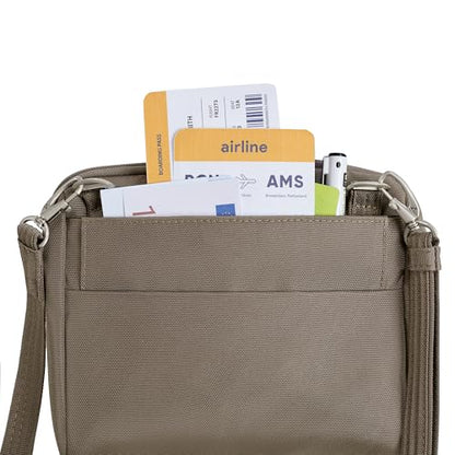 Travelon Anti-Theft Classic Convertible Crossbody & Waist Pack - color: Nutmeg
