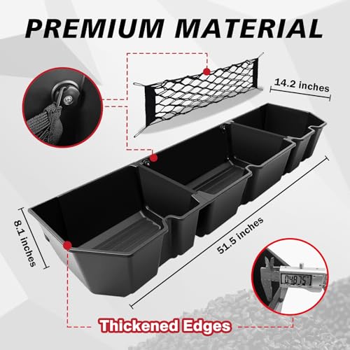 VaultsOnWheels Under Seat Storage Box Compatible with 2026 2025 2024 2023 2022 2017-2021 Honda Ridgeline Accessories Custom Fit Durable Detachable Rear Underseat Organizer - size: Ridgeline|2017+|Rear underseat storage
