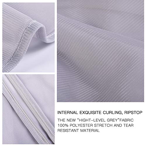 Kimmama Laundry Bags Mesh Wash Bags, Laundry Net Bag, Grey, 1M +1L | Lingerie Bags for Wash Delicates, Scarf, Small Toy, Sock, Cap, Shoe, Sneaker, Tumble Dryer Safe - color: Grey, size: 1L(16x20")+1M(12x16")