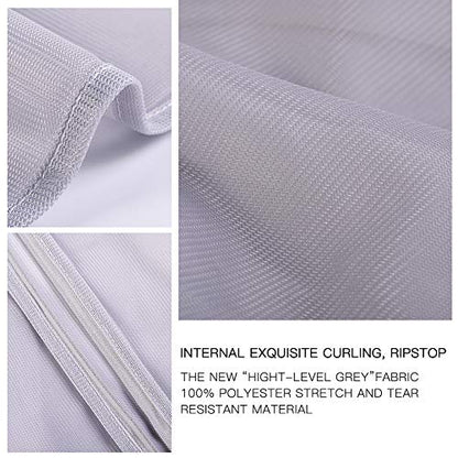 Kimmama Laundry Bags Mesh Wash Bags, Laundry Net Bag, Grey, 1M +1L | Lingerie Bags for Wash Delicates, Scarf, Small Toy, Sock, Cap, Shoe, Sneaker, Tumble Dryer Safe - color: Grey, size: 1L(16x20")+1M(12x16")
