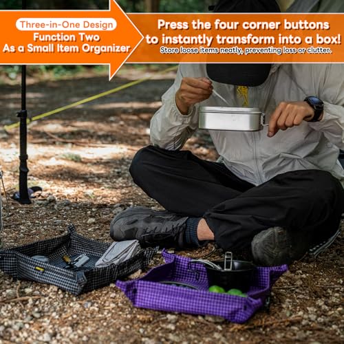 HIKEMAN Mini Hiking Seat Mat，Portable Lightweight Folding Mat，Outdoor Sitting Pad， Double-Sided Waterproof seat Cushion，Suitable Camping Seat for Picnic, Camping, Hiking - color: Black