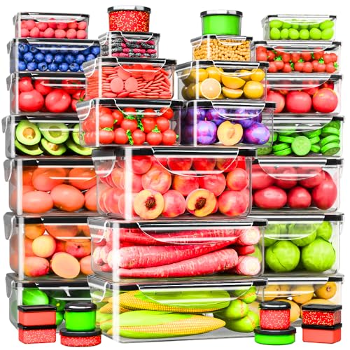 RockBerry 66 Pcs Food Storage Containers with Lids Airtight - color: 66Pcs