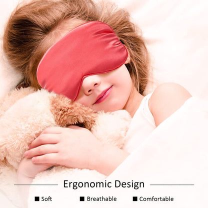 BBTO 4 Pcs Silk Sleep Eye Masks Smooth Soft Satin Eye Covers with Adjustable Strap Blindfold for Sleeping Blocking Out Lights Travel Relaxation(Blue, Watermelon Red, Gold, Purple) - color: Blue, Watermelon Red, Gold, Purple