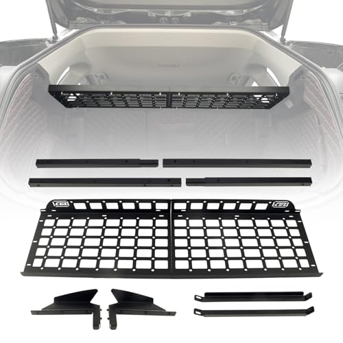 HIGH FLYING for Toyota RAV4 2019-2025 Car Accessories Modular Storage Molle Panel Cargo Shelf Organizer Luggage Carrier Rack Aluminum Alloy (with Split Cross Bar) - size: 2019-2025 with Split Cross Bar
