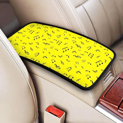 Car Center Console Cover Abstract Music Notes, Anti-Slip Arm Rest Protector, Waterproof Interior Accessories - color: Picture (879)