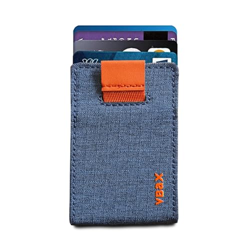 RFID Minimalist Slim Wallet for Men and Women, Holds Up to 12 Cards, Cash, Key Thin and Lightweight Credit Card Holder (Blue Microfiber – Ember Edition) - color: Blue Microfiber – Ember Edition
