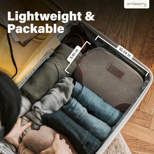 emissary Mens Travel Toiletry Bag, Dopp Kit for Men, Travel Bathroom Shaving Kit Bag for Men,Kit Small Bag for Travel (Light Gray) - color: Light Gray