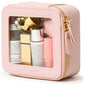 Aveniee Mini Clear Makeup Bag, Small Cosmetic Bags Travel Toiletry Pouch Organizer, TSA Approved Make up Case with Zipper, Car Bag for Essentials,Pink - color: Pink, style: Mini Chic