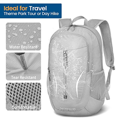 ZOMAKE Ultra Lightweight Packable Backpack 25L, Foldable Hiking Backpacks Water Resistant Small Folding Daypack for Travel(Sliver Grey) - color: Sliver Grey