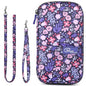 VanFn RFID Travel Passport Wallet, Family Passport Holder, Trip Document Organizer P.Travel Series - color: Pure Flower Pink