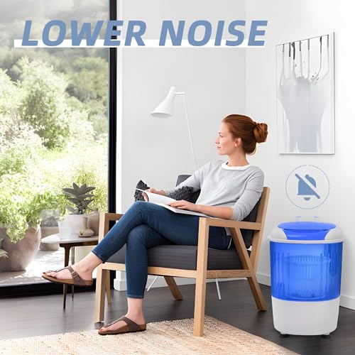 Elevon Mini Spin Dryer Portable Washing Machine, Compact Laundry for Home, Apartment, RV, Blue - style: Mini, Blue