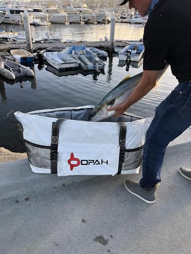 Opah Gear Fathom 4 Insulated Fish Kill Cooler Bag for Salmon, 44" L x 12" W x 18" H, Heavy Duty, Marine-Grade Vinyl, UV Resistant, Camping & Fishing ASIN - style: Fathom 4 - 44'l X 12'w X 18'h