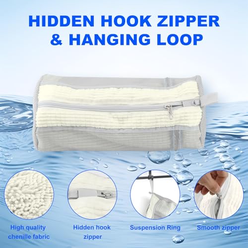 Shoe Washing Machine Bag, Laundry Shoe Bag with Side External Network for Washer and Dryer Reusable Shoe Cleaning Bag for Sneaker Tennis Unstain Cleaner Kit (2pc-white) - color: with side bag-White(2pcs)