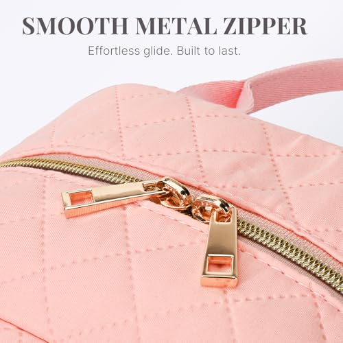 LOVELYWIND Lunch Bag for Women, Insulated Lunch Box, Reusable Water-Resistant Lunchbox Cooler with Front Pocket, Large Capacity Lunch Tote Bag for Work, Travel, Picnic - color: Pink