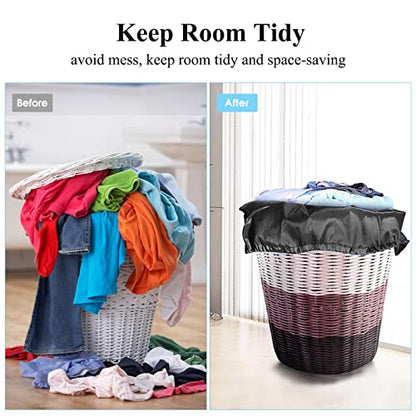 OTraki Medium Laundry Bag 24x32 inch Heavy Duty Travel Dirty Clothes Bag 2pcs Machine Washable Laundry Bag with Drawstring Closure for Home Dorm, Drying Do Not Exceed 176℉ Black - size: 24x32 inch