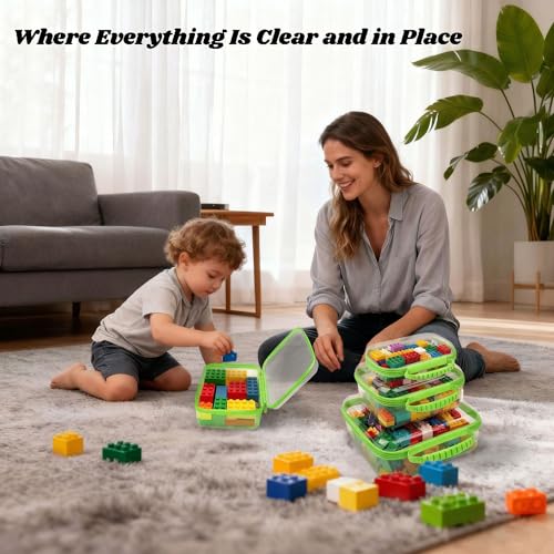3 Pack Clear Hard Shell Zipper Cases with Handle, Waterproof Toiletry Bag for Travel, Diaper Bag Organizer Pouches, Nesting Pouches for Makeup, Toys, Snack Pouches, Stationery (Green) - color: Green