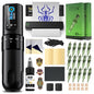 INKin Tattoo Kit for Beginners Complete Set with Tattoo Stencil Printer, Tattoo Gun with 7 Stroke 2.2-4.2mm and 1600mAh Power for Long Time Work of 8 Hours, Full Kit with Tattoo Needles and Tattoo Ink - size: Small Grip
