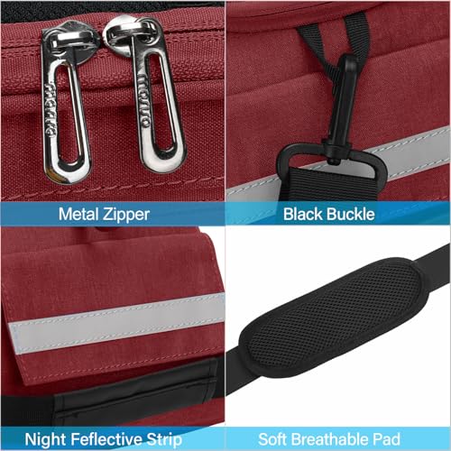MOSISO Bike Rack Bag, Waterproof Bicycle Trunk Pannier Rear Seat Pouch Cycling Bike Carrier Backseat Storage Luggage Saddle Shoulder Bag - color: Red
