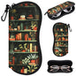 Sunglasses Case with Belt Clip, Ultra Light Neoprene Zipper Soft Padded Glasses Case for Women Men - color: Green Study
