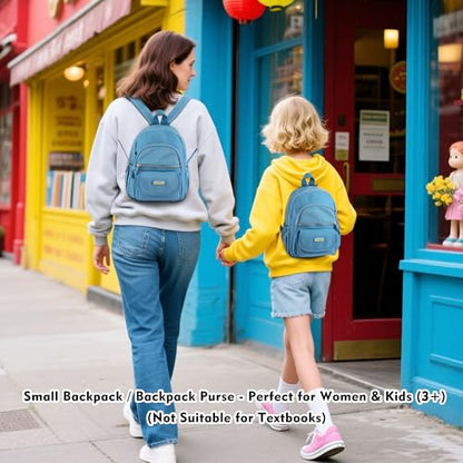 AOTIAN Mini Nylon Women Backpacks Casual Lightweight Small Daypack for Girls - color: Mini Light Blue