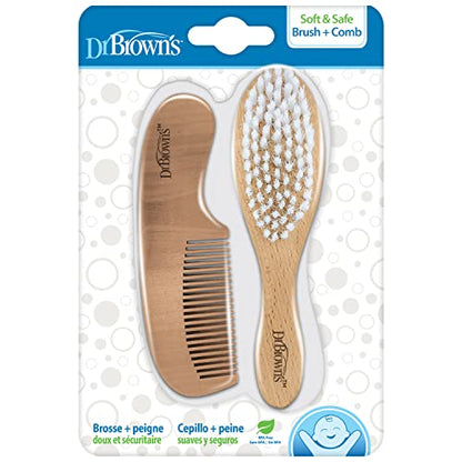 Dr. Brown's Soft and Safe Baby Brush + Comb - color: Baby Brush + Comb