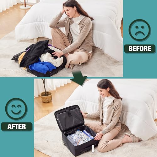 Travel Vacuum Bags with Electric Pump, Vacuum Travel Bags for Luggage and Suitcase, Combo 15 Pack - size: 15-combo
