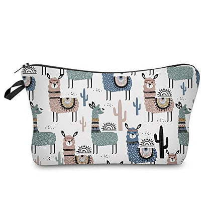 Deanfun Small Makeup Case - Cute and Waterproof Cosmetic Bag for Women(Cactus Camel D5-51444) - color: Cactus Camel 51444
