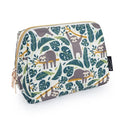 Aosbos Small Travel Makeup Pouch - Cosmetic Bag for Women - Green Leaf - color: Verdant Sloth