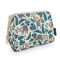 Aosbos Small Travel Makeup Pouch - Cosmetic Bag for Women - Green Leaf - color: Verdant Sloth