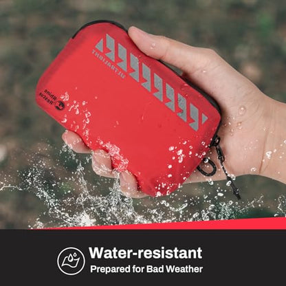 RHINO RESCUE EDC First Aid Kit for Travel, Mini Water-Resistant & Ultralight Portable Quick Search Emergency Med Kit for Car, Camping, Hiking,Cycling, Backpacking - size: Mini