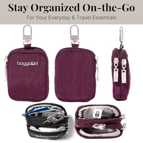 Baggallini womens On the Go Mini Pouch - color: Mulberry