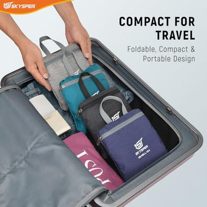 SKYSPER 10L Hiking Backpack Small Foldable Daypack Packable Lightweight Hiking Daypack Travel Day Pack for Women Men - color: Cyan