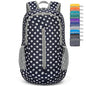 ZOMAKE Ultra Lightweight Packable Backpack 25L - Foldable Hiking Backpacks Water Resistant Small Folding Daypack for Travel(Navy Blue,White polka dots) - color: Navy Blue,white Polka Dots