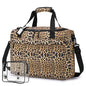 40x30x15cm Personal Item Travel Bag 16x12x6 inchLightweight Gym Bag Foldable Duffle Bag Mens Water-resistant Weekender Bags for Women for Overnight Hospital Carry on Bags for Airplanes - color: Leopard Print