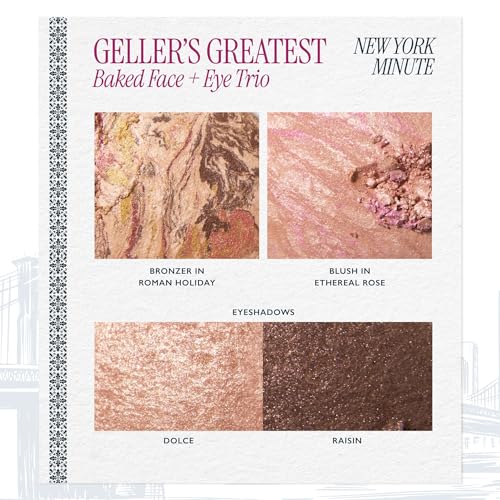 LAURA GELLER NEW YORK Gellers Greatest Kit - Baked Face & Eye Palette New York Minute + 4-in-1 Travel Makeup Brush - color: 03 New York Minute Eye Palette & Makeup